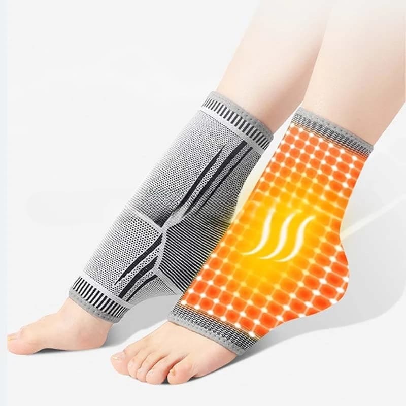 2Pcs Graphene Ankle Brace Wormwood Heating Breathable Compression Foot Warmer Windproof And Coldproof Ankle Pads Unisex