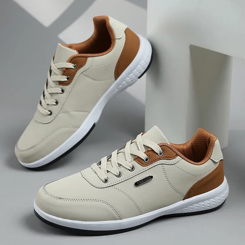 New Running Shoes Men Leather Waterproof Athletic Sneakers Men Wear-resistant Man Walking Sport Shoes Comfortable Men Shoes
