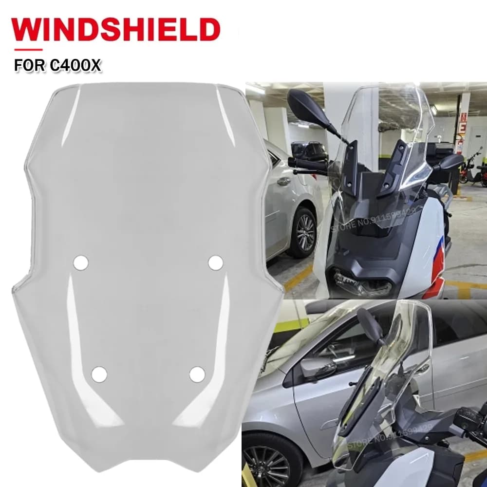 Per BMW C400X C400 X 2018-2024 Moto Touring Schermo Parabrezza Parabrezza Doppia Bolla Schermo Vento Deflettore Protezione