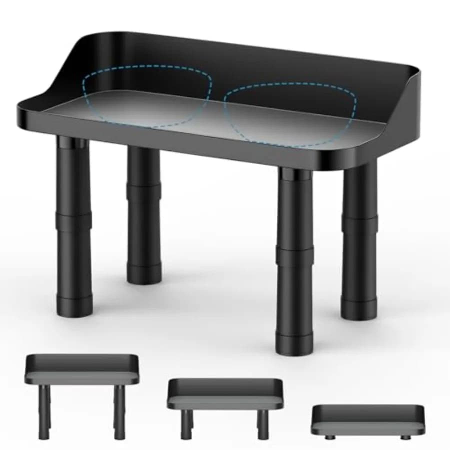 Elevated Dog Food Bowl Stand - Adjuastable Raised Dog Feeding Station with Splash Gard 16" W Pet Cat Food Table for Large Dogs