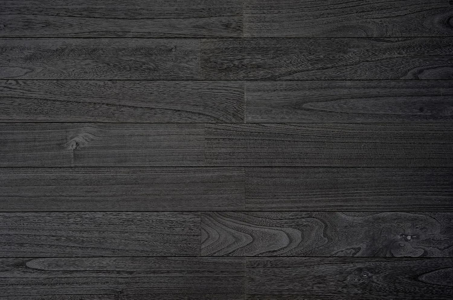 Real Wood Wall Planks for Interior Decor, Peel and Stick Easy Installation, 12 Sheets 14.5 Sq Ft, Ebony Charcoal Black