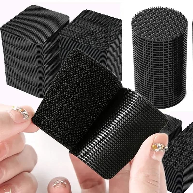 Attaccare cinturino in velcro adesivo automatico antiscivolo toppa da cucito universale cuscino per divano fai da te chiusura con gancio e anello autoadesiva fissa