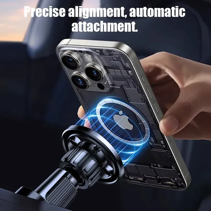360° Rotation Magnetic Car Phone Holder Stand Magsafe Car Mount Support GPS Mobile Bracket in Car iPhone 17 16 15 Samsung