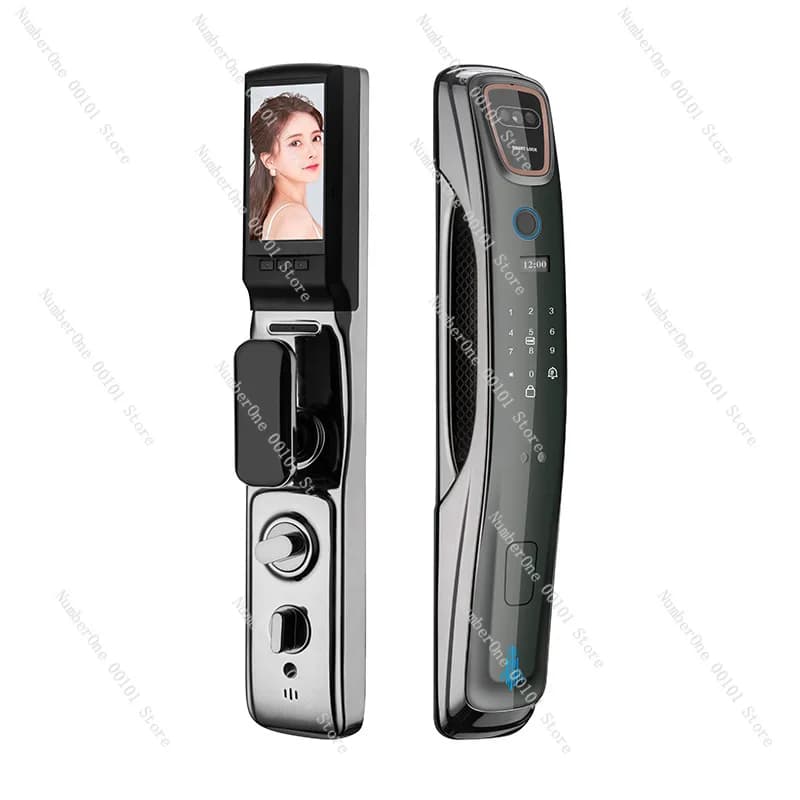 Serratura intelligente con riconoscimento facciale Telecamera automatica Cat Eye Password per impronte digitali Antifurto