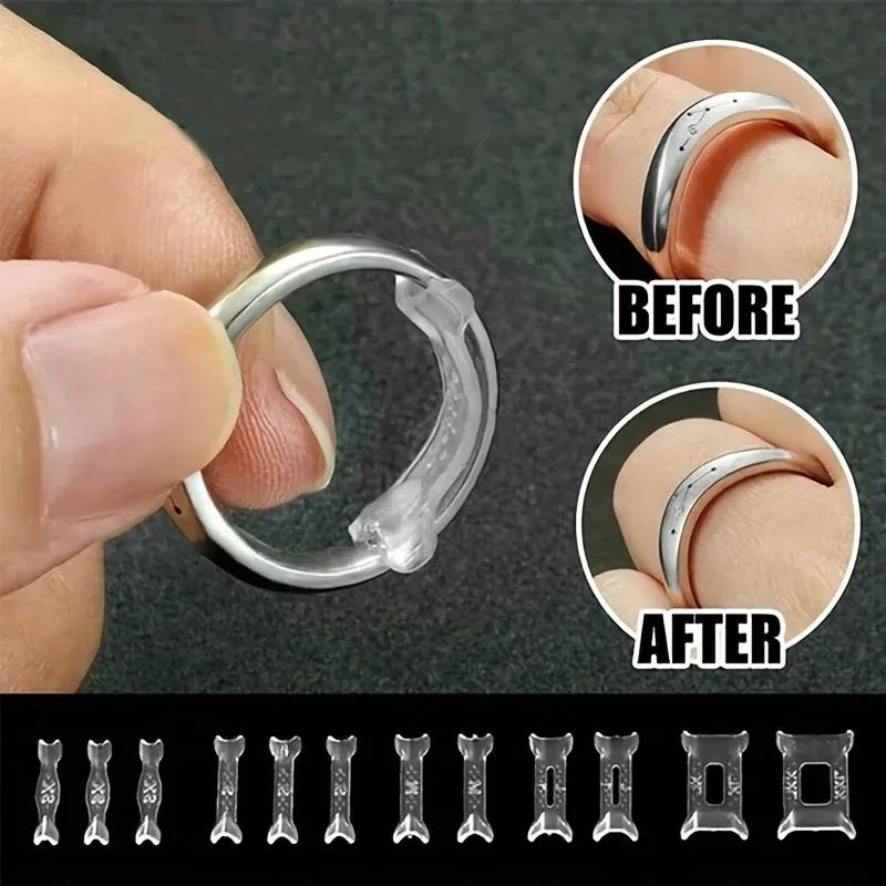 8 Size Invisible Transparent Silicone Ring Meter Termoretrable for Invisible Lose Rings for Large Rings