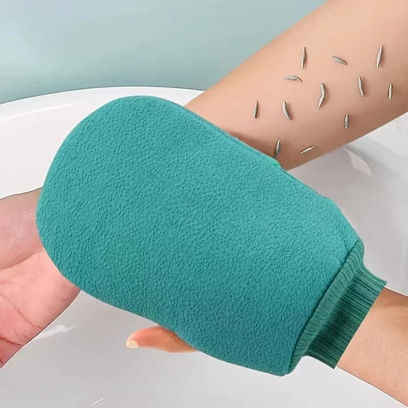Guanti Esfolianti per la Rimozione della Pelle Morta, per Bagno, Doccia, Spa, Massaggio, Asciugamano per il Corpo