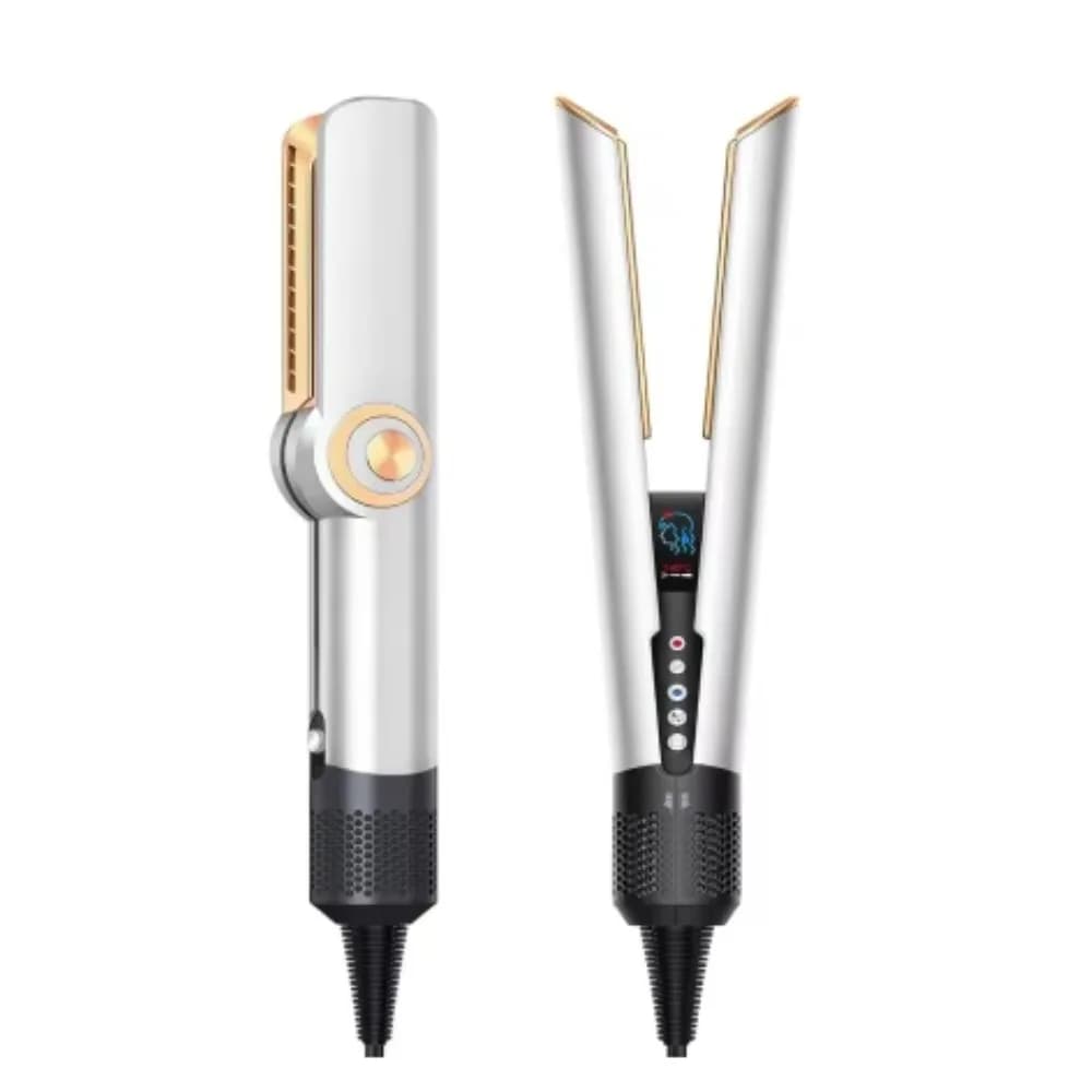 Dual Ceramic LED Air Hair Straightener, Styler and Dryer, Wet and Dry, Hot Air, Negative Ion, Electric