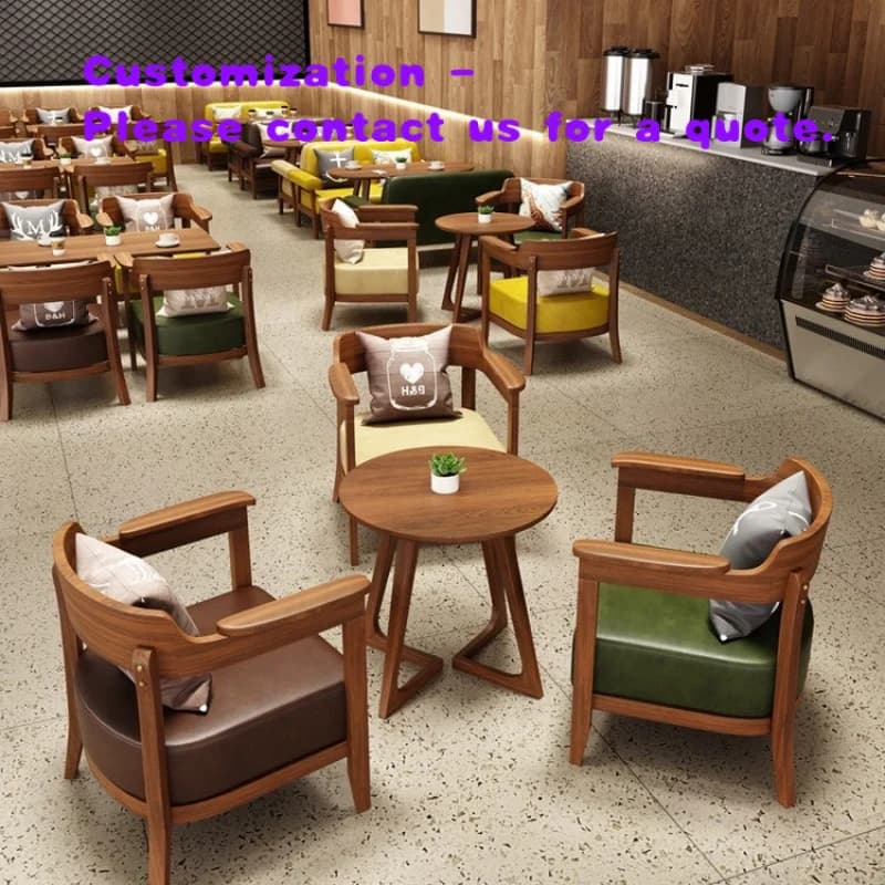 Arredamento per Ristoranti Commerciali in Offerta, Set di Tavoli e Sedie per Caffetterie dal Design Elegante con Cuscini Ergonomici