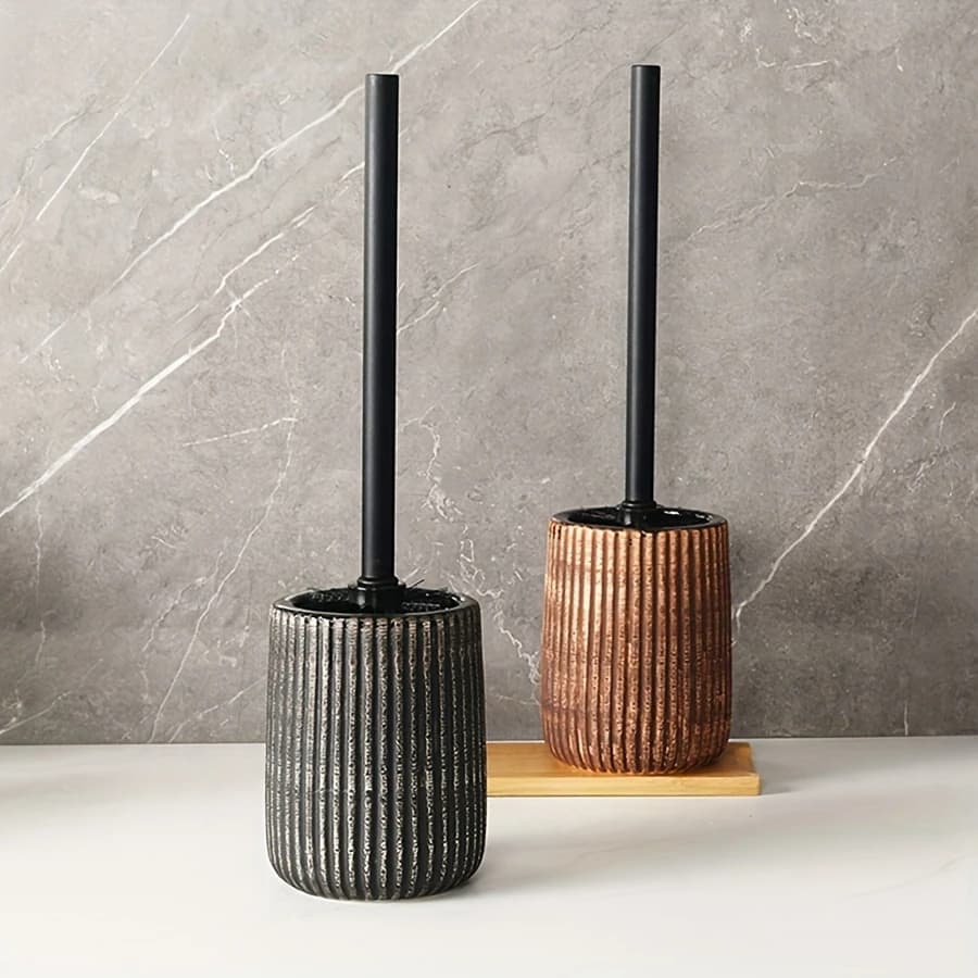 Household ceramic toilet brush cleaning brush holder, detachable toilet brush, hotel guesthouse bathroom retro cleaning brush