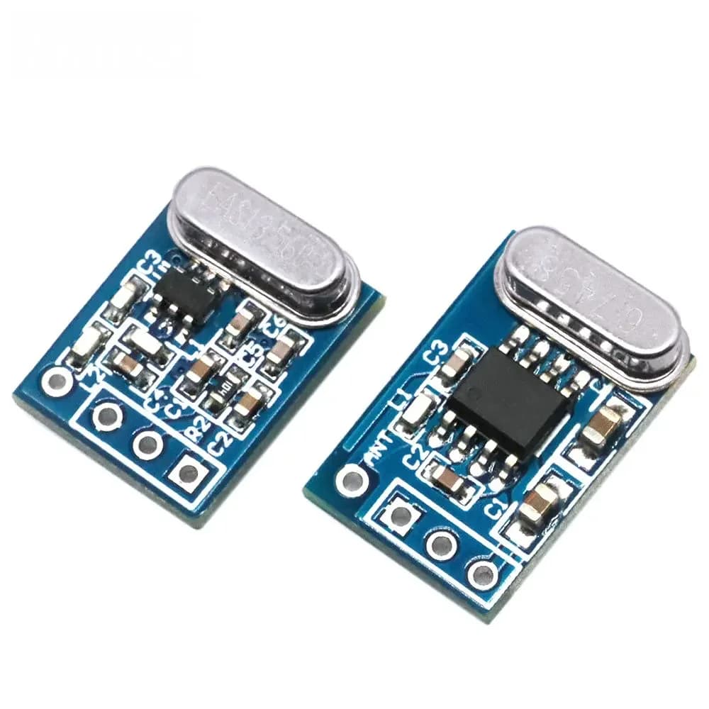 1 set 2 pezzi modulo ricetrasmettitore RF 433 MHz compatibile con Arduino - PCB wireless SYN480R/115 ASK/OOK per progetti di controllo remoto