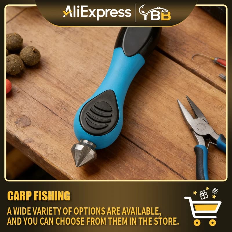 Fishing Bait Punch Tool, Bait Drill and Barbed Needle for Carp Fishing - Perfect for Punching Holes in Boilies, Worms & Soft Bai