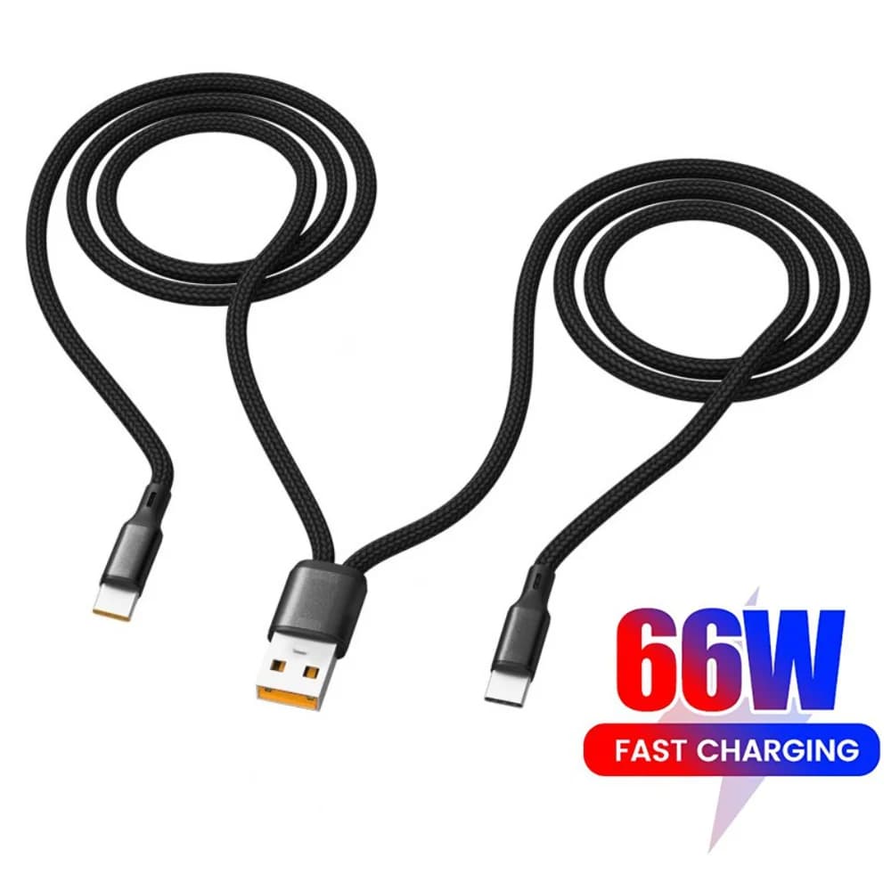 2-in-1 66W 5A Type C Data Cable Micro Fast Charging Cable Y Splitter Fast Charging Cable for Samsung Huawei Redmi PD 1.2M Wire