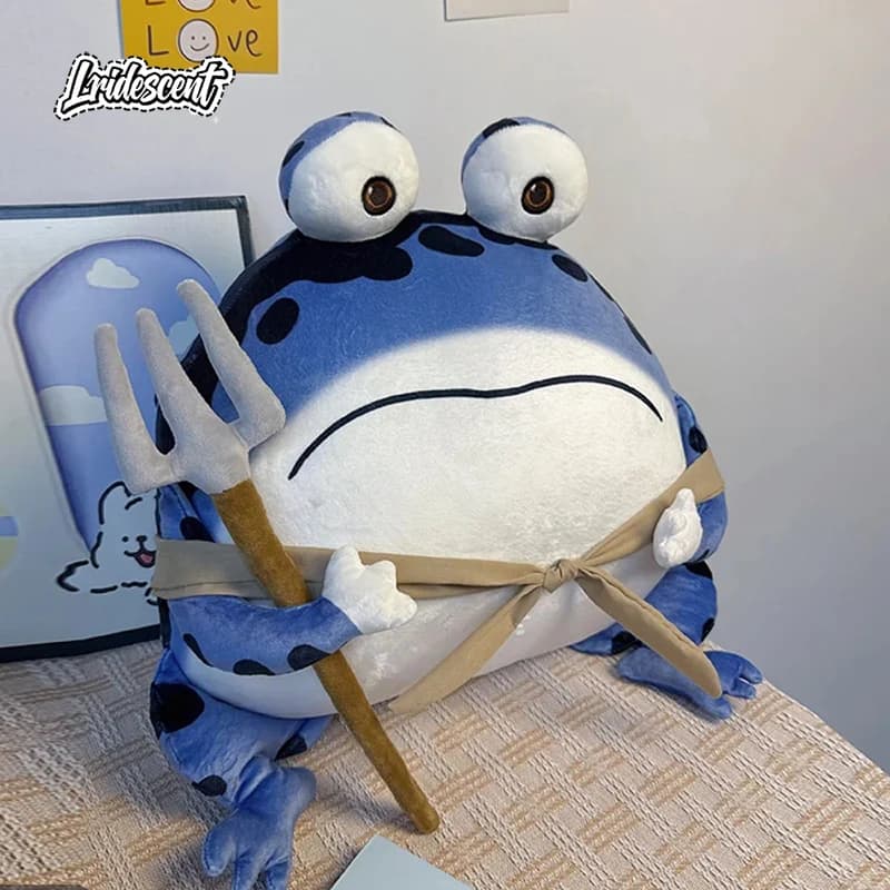 Cuscino Lombare Peluche Stile Meme a Forma di Rospo Soldato, Regalo di Compleanno