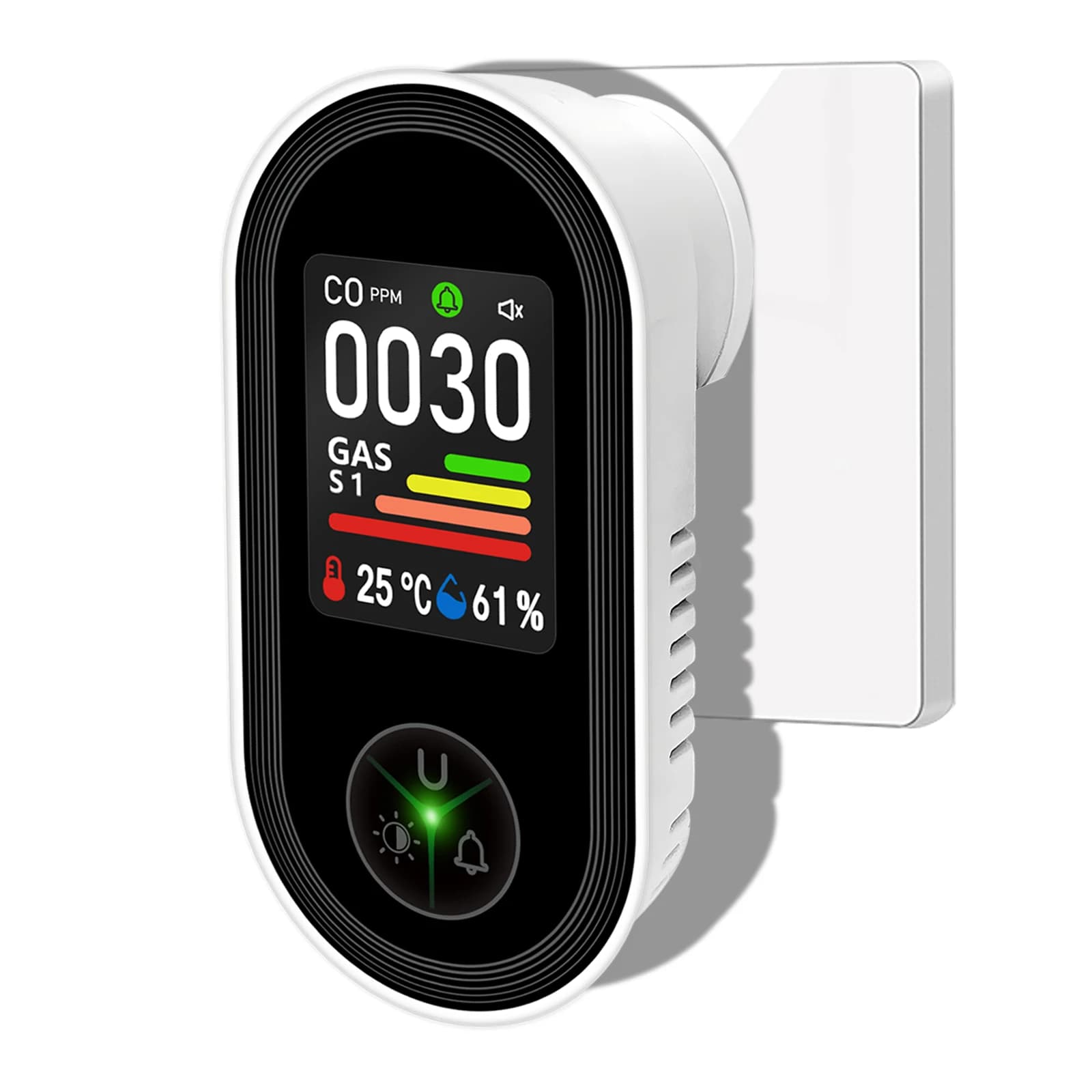 Rilevatore di gas plug-in 3 in 1 Rilevatore di monossido di carbonio con CO per la casa