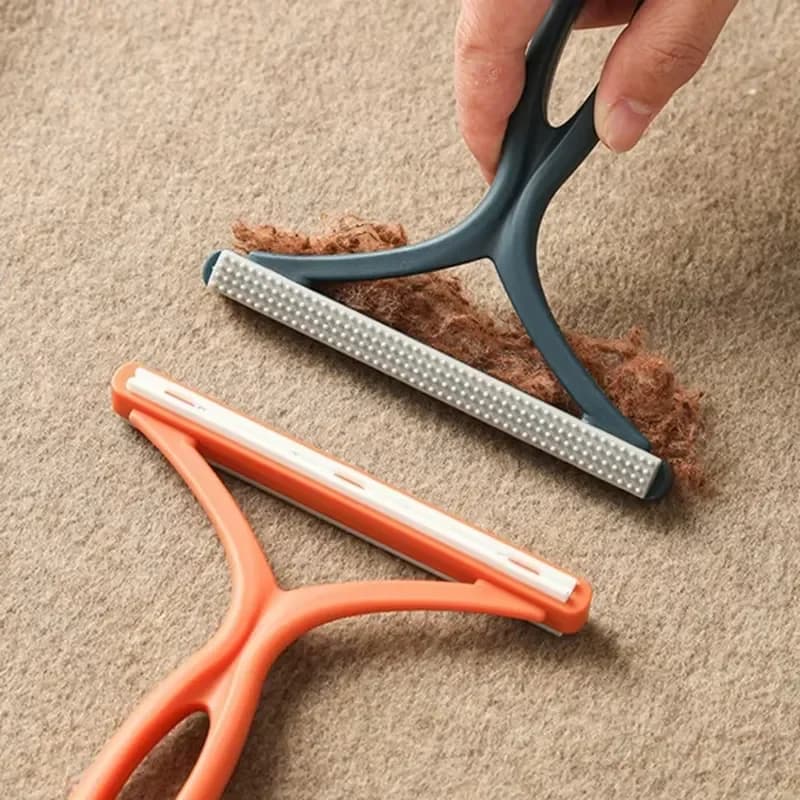 2026 Latest Silicone Double Sided Pet Hair Remover Lint Roller Cleaner for Clothes Sweaters Upholstery Fabric Shaver Scraper