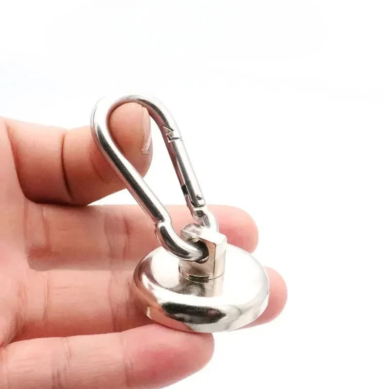 Forte magnete Magnete NdFeB Moschettone Gancio magnetico Magneti di salvataggio per la pesca Ventosa magnetica per terre rare