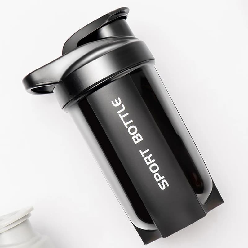 Portable Shoe Shake for Protein Powder Loss-proof Water Bottle for Gym Outdoor Fitness Training Sports Mixing Cup with Scale
