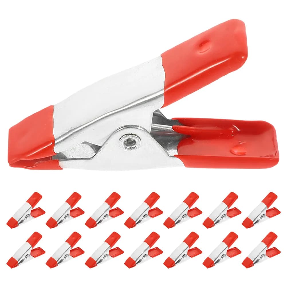 20Pcs Small Spring Clips Metal Galvanized Heavy Duty Multi Use for Tent Backdrop Picture Frame Woodworking Home Office Craft