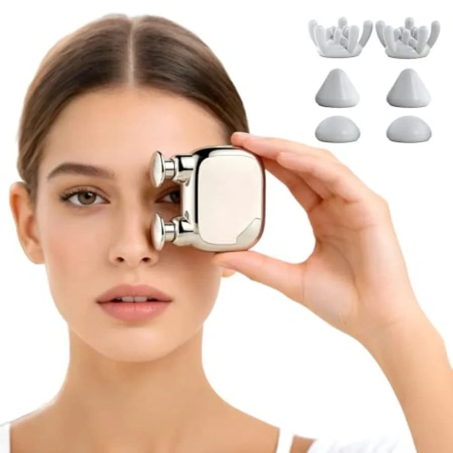 Mini Double Head Massage Gun, High Power Portable Massage with 6 Heads, Compact Design and Silent for Use on All Body