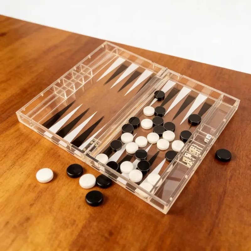 Pezzi Personalizzati in Acrilico per Backgammon, Gioco da Tavolo in Acrilico