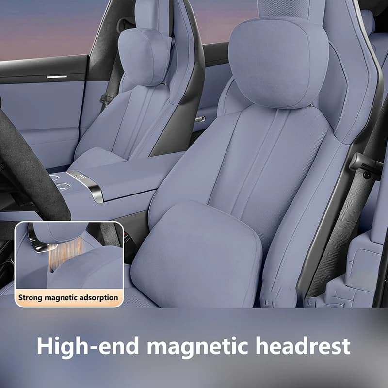For YU7 Magnetic Headrest Compatible Lumbar Support Neck Protection Pillow Comfortable Car Interior Seat Accessories
