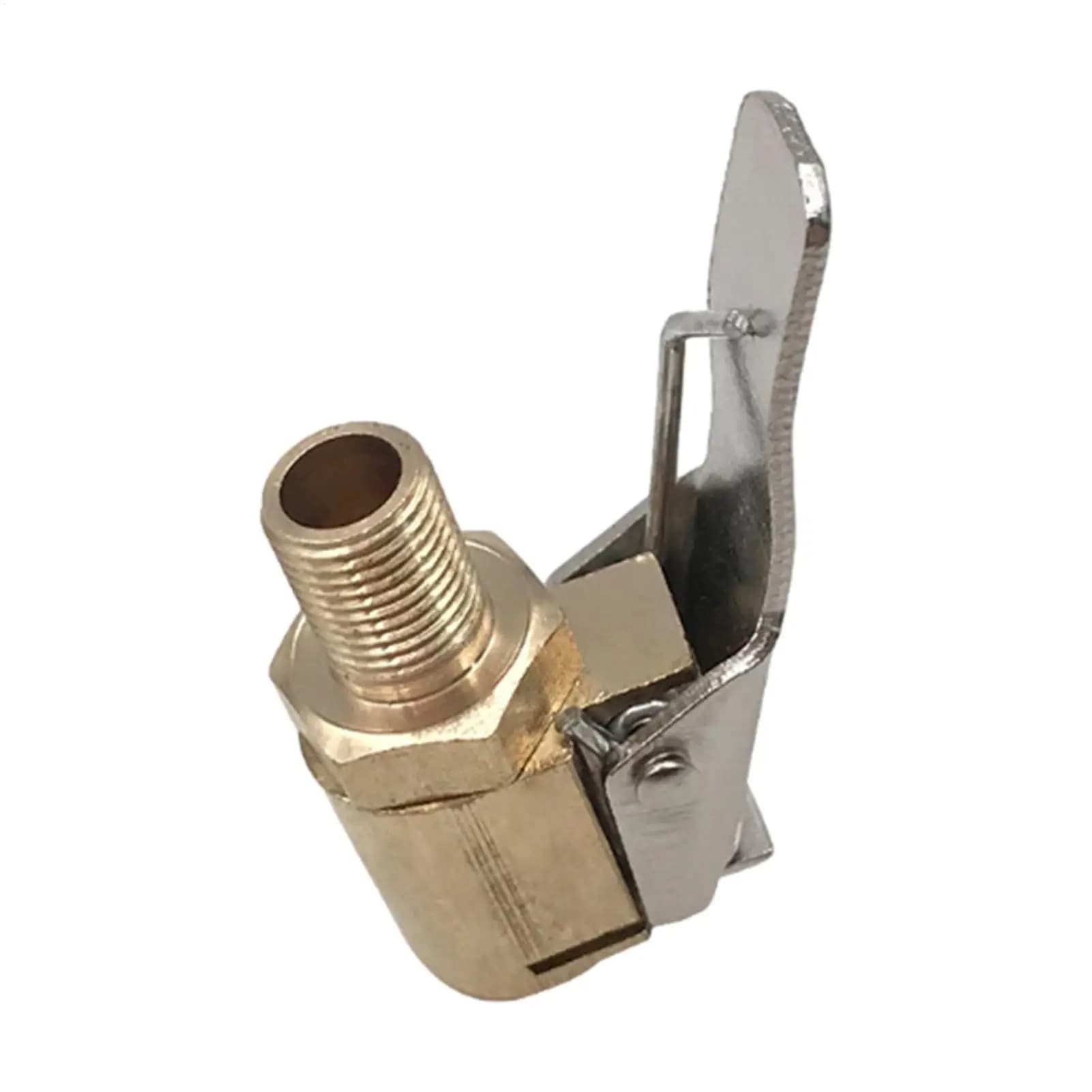 Pompa Gonfiabile Portatile per Pneumatici Auto, Connettore Valvola con Adattatore a Clip, Valvola in Ottone da 8mm per Ruote Auto
