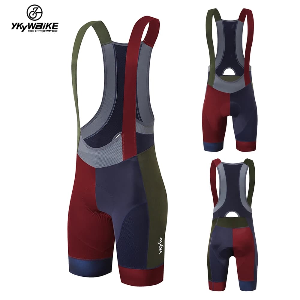 YKYW Colorful Pro Team cycling shorts for men shorts with summer shorts with bike straps Road Bike Ride padded Pro Gradient