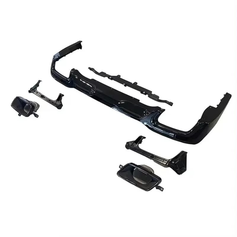 Suitable for BMW New 2 Series F44 Rear Lip Modification Wide Square Tail Lip Glossy Black Rear Spoiler Square Hole Tail Diffuser