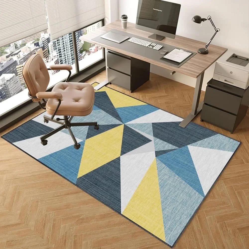 Tappetino per sedia da ufficio VIKAMA, tappeto per area gaming, protezione per pavimenti rigidi, resistente ai graffi, antiscivolo, per ufficio e decorazione domestica