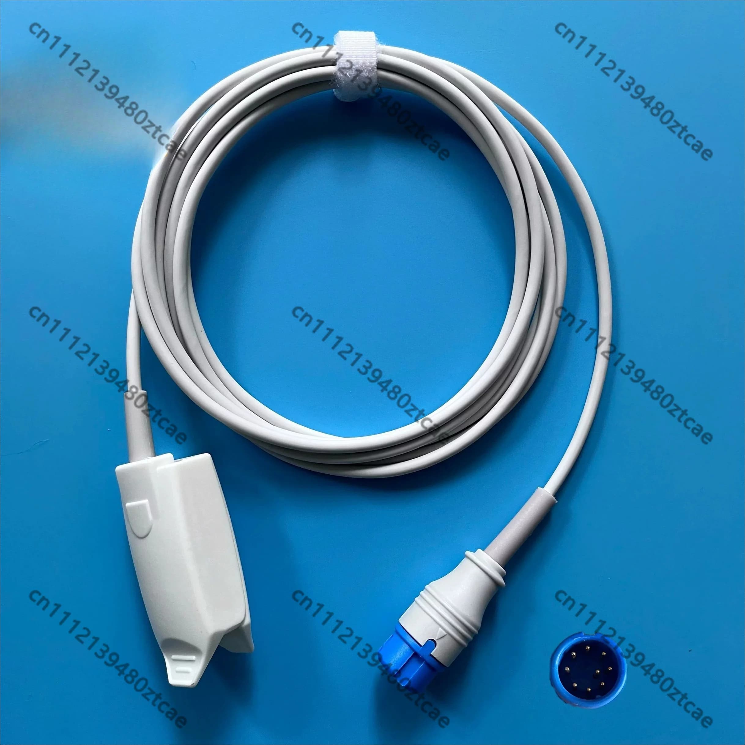 9Pin SpO2 Sensor, Reusable Adult Finger Clip Pulse Oximeter Probe, Anti-Interference TPU Cord for BLT Monitor