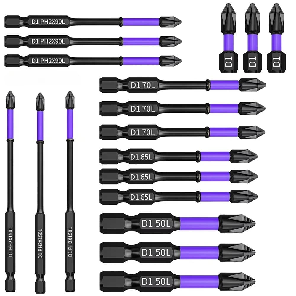 6PC Aggiornato Elevata Durezza E Forte Punta Magnetica 25/65/70/90/150mm Antiscivolo Croce Ad Alta Durezza Trapano A Mano Elettrico Vite set
