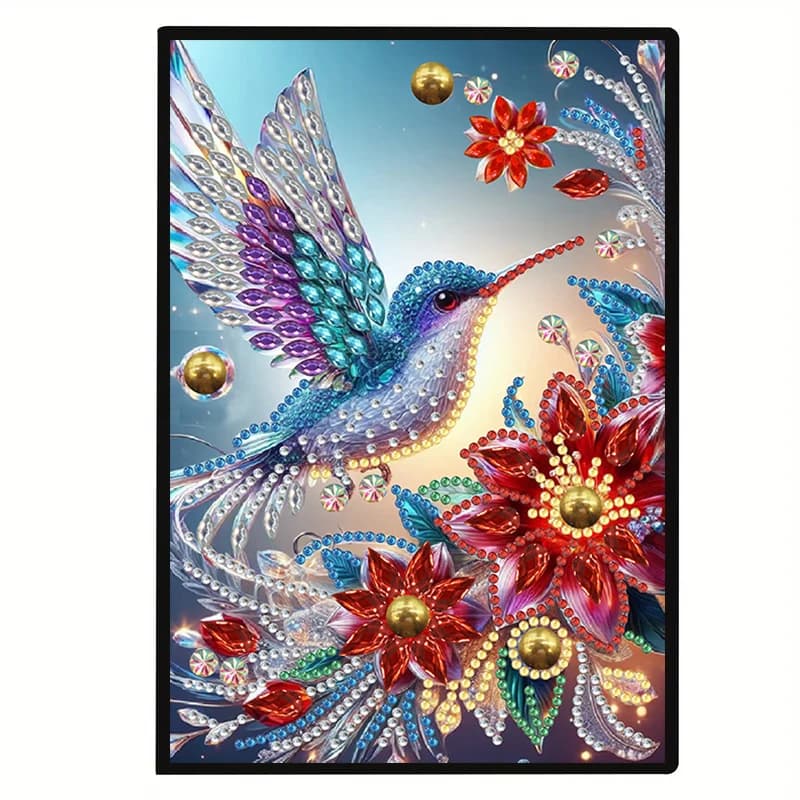 DIY Hummingbird Diamond Painting Notebook Special Shaped Diamond Art Mosaic Diary Sketchbook For Home Study Christmas Decor Gift