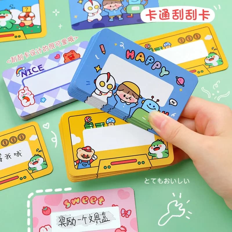 20 pezzi Vouchers antigraffio Regalo di ricompensa Buoni d'amore Note per il pranzo fai da te Biglietti per festival Carte da gioco per note d'amore