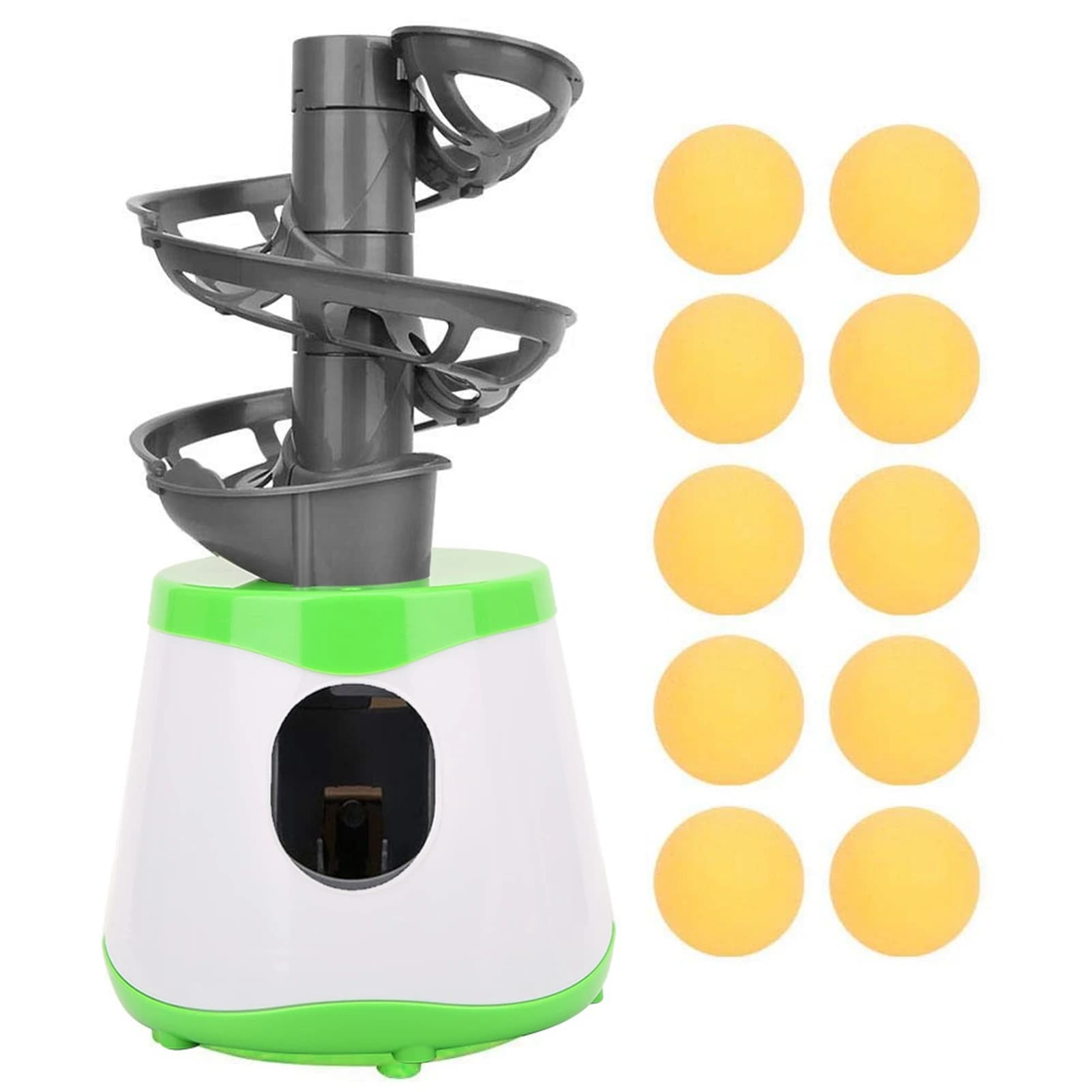 Macchina da Ping Pong Automatica a Batteria con Lanciatore Rapido e 10 Palline per Giocare