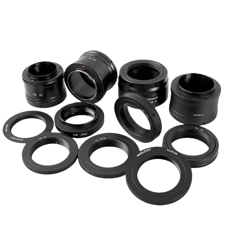 Angeleyes Adattatore per telescopio per Canon/Nikon/Sony/Fujifilm/Pentax DSLR/Anello adattatore per fotocamere mirrorless