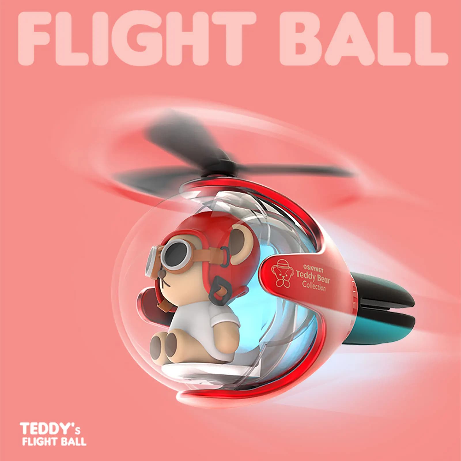 Cartoon Car Air Freshener with Fragrant Tablets Bear Flight Ball Vehicles Aromatherapy Long Lasting Ornament Car Decor