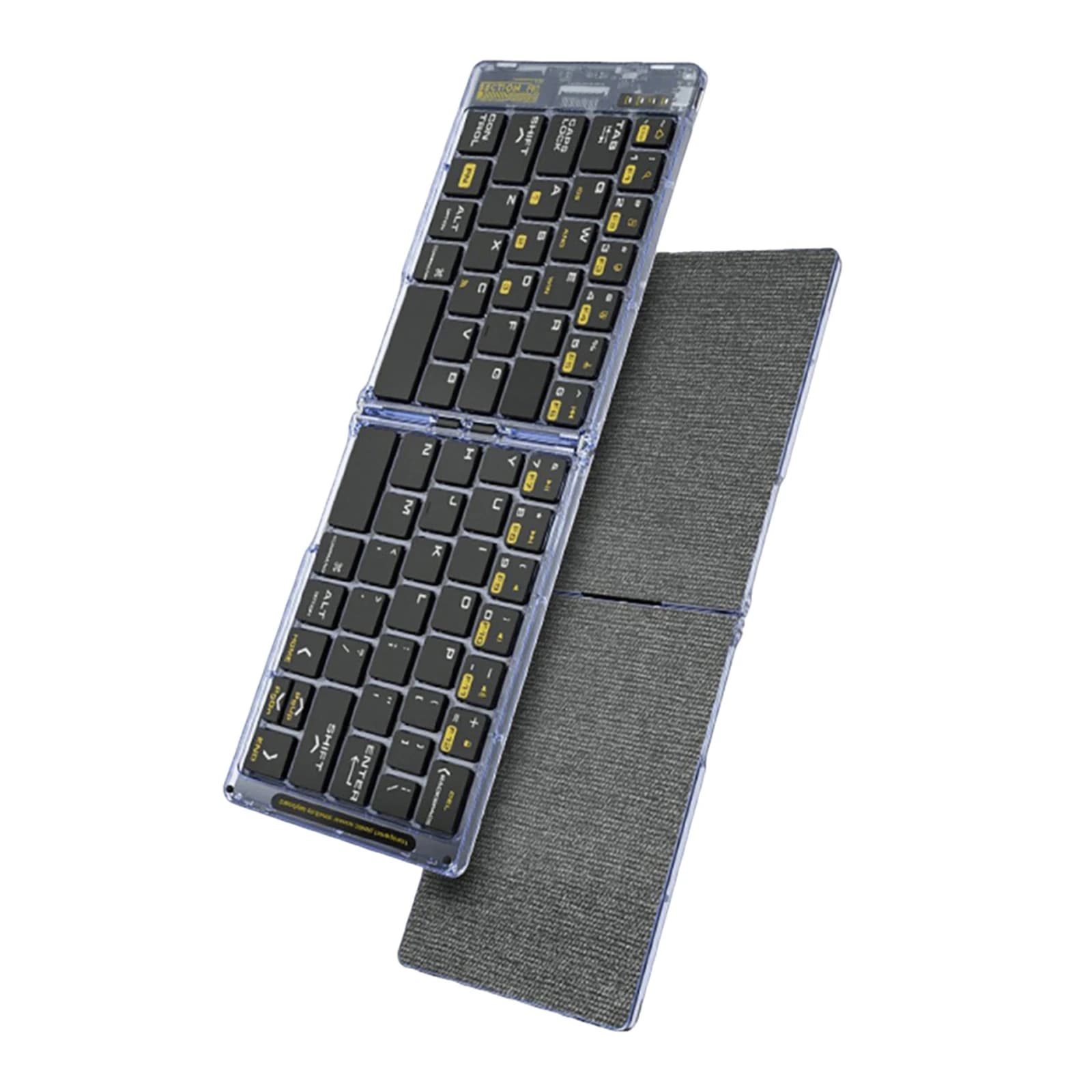 Set Tastiera e Mouse Wireless Pieghevoli BT Ricaricabili Silenziosi per Laptop, Tablet e Telefono