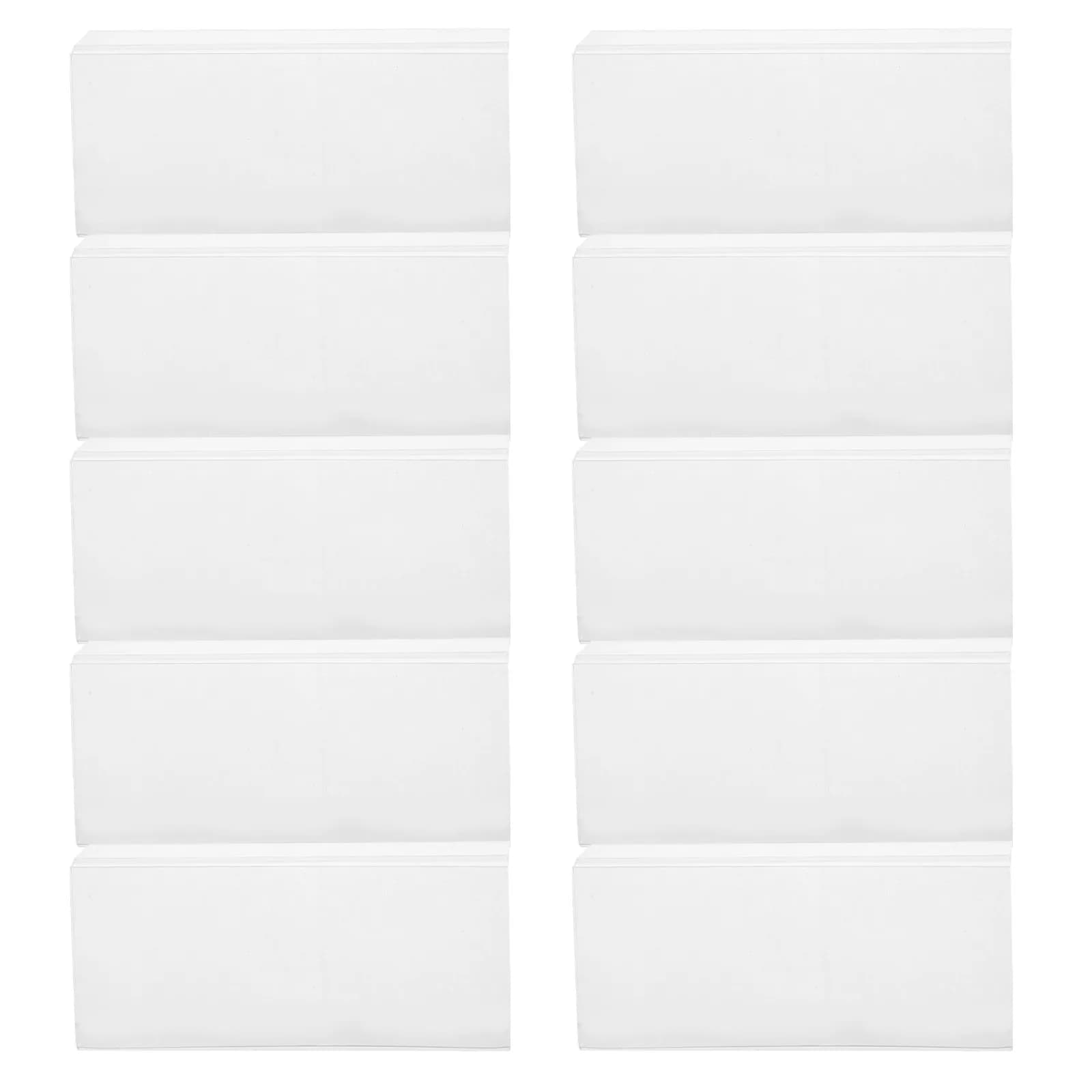 Supporto per cartellini dei prezzi in acrilico da 20 pezzi, supporto trasparente per cartellini da tavolo, per esposizione in negozi e supermercati, organizer per etichette da banco a forma di L