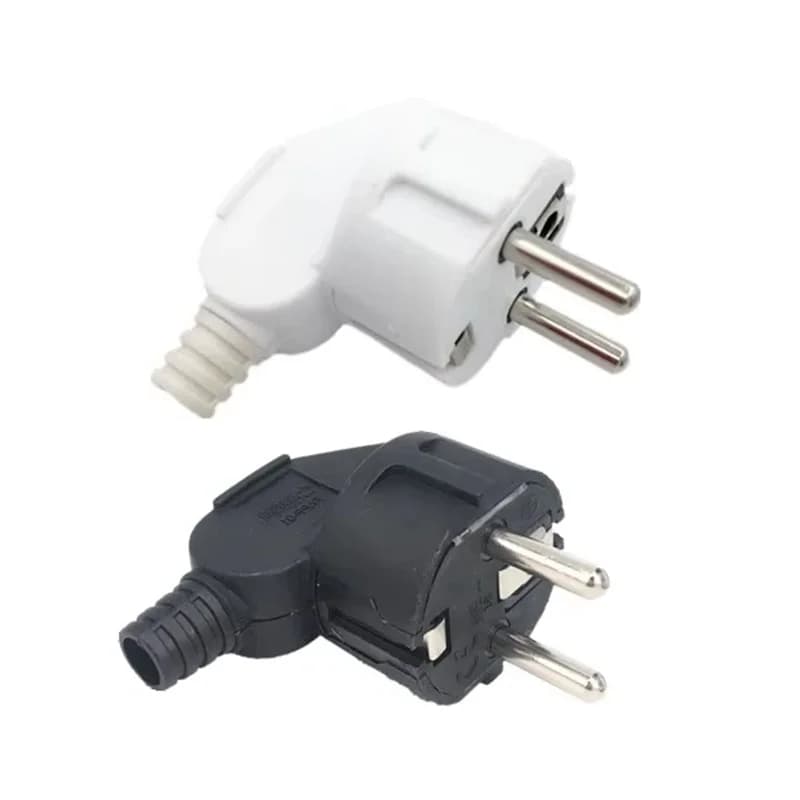EU Plug Adapter 16A France Korea Male Replacement Outlets Rewireable Electeical Socket Converter Adaptor 4.8mm Detachable Plug