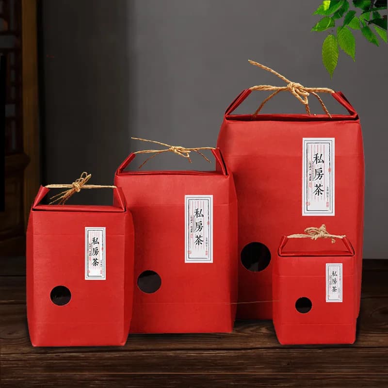 200 pezzi ecologico biodegradabile marrone rosso sacchetto per imballaggio alimentare naturale carta kraft riso frutta secca miglio sacchetto regalo borsa tote