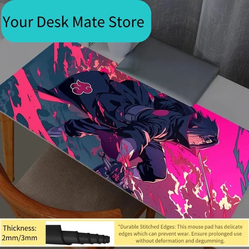 Tappetino per mouse Naruto Itachi Uchiha Tastiera per computer 900x400 Tappetino grande per accessori da gioco Mousepad PC Gamer Tappetino da scrivania