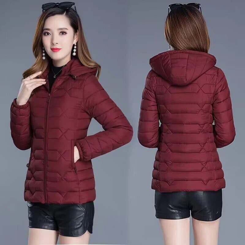 Piumino donna con cappuccio autunno inverno giacche imbottite in cotone addensare giacche a vento calde abbigliamento femminile 2023