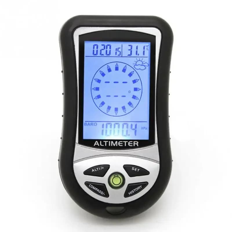 8 in 1 altimetro digitale LCD barometro termo temperatura calendario orologio sensore cuscinetto elettronico sensore barometrico