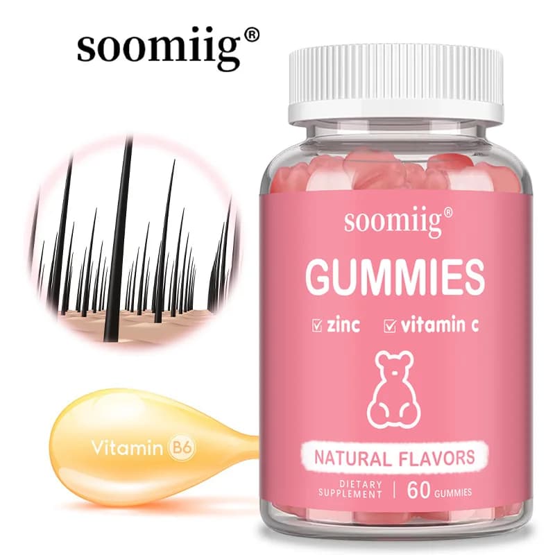 Vitamin C + zinc gummy caramels - High absorption - immune system, vitamins for hair and skin health - Antioxidant supplement