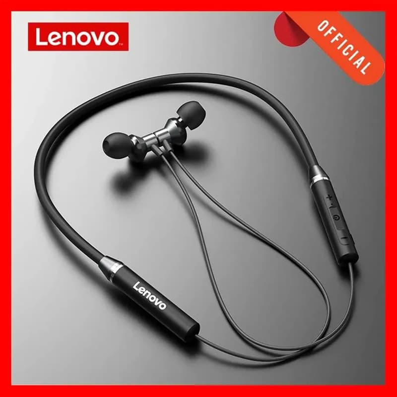 Lenovo Bluetooth Earphones Waterproof HIFI Lossless Audio Quality Magnetic Neckband Sports Headphone Headset Lightweight OverEar