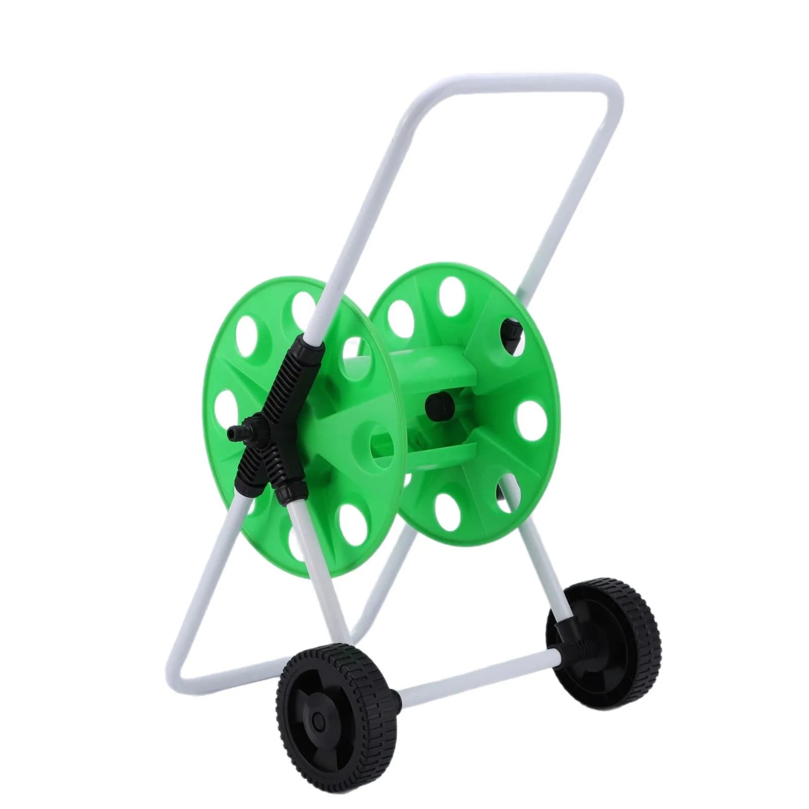 50m Large Wheeled Hand Push Hose Reel Cart Quick Rewind Water Pipe Winder For Household Garden Irrigation