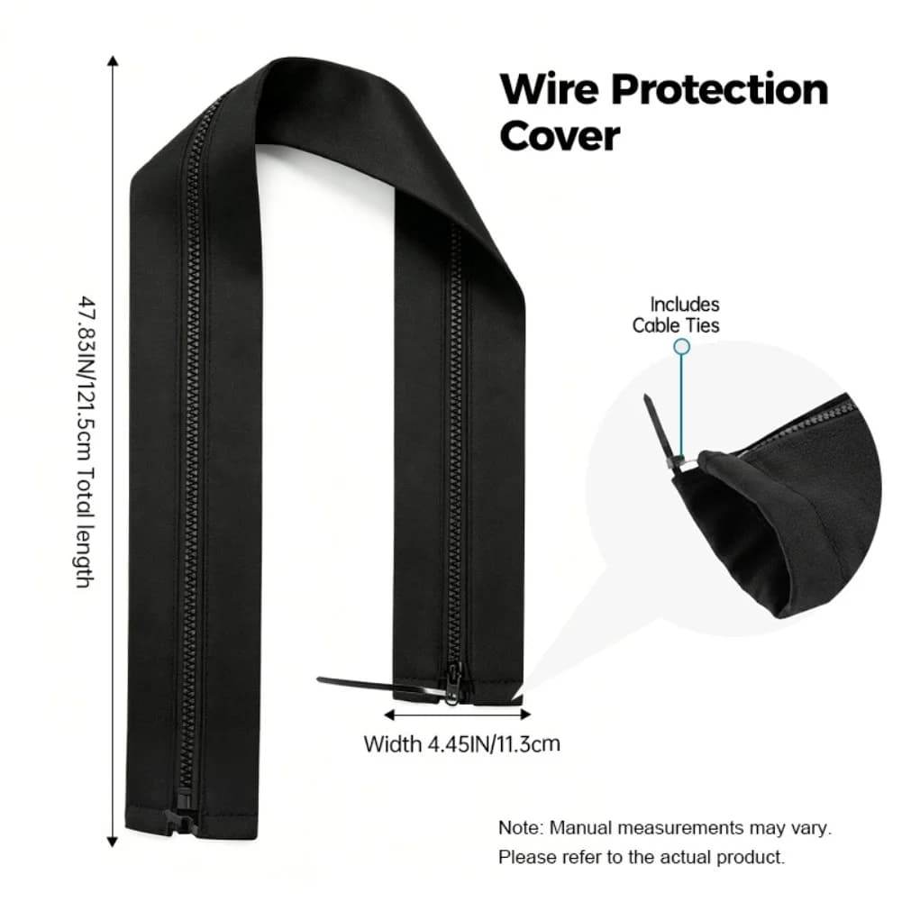 Moisture Resistant Wire Cover Boating Trolling Motor Cable Sleeve High Density Material 47.83 Inch Length Includes Cable Ties
