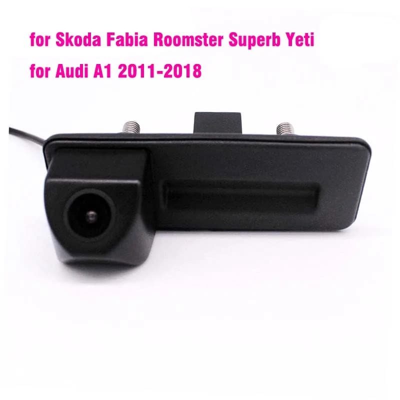 Maniglia del bagagliaio dell'auto Telecamera per retromarcia Telecamera HD per Audi A1 2011-2018 per Skoda Roomster Fabia Superb Yeti