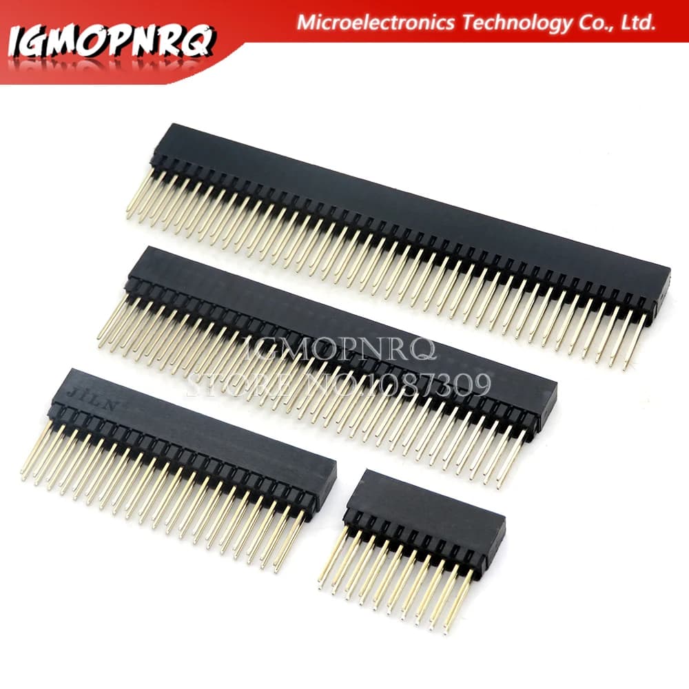 1PCS 2.54mm 2x10P/16P/20P/25P/32P/40 Pin Female Stacking Header Connector Dual Row 2x20P PC104 For Raspberry Pi 2