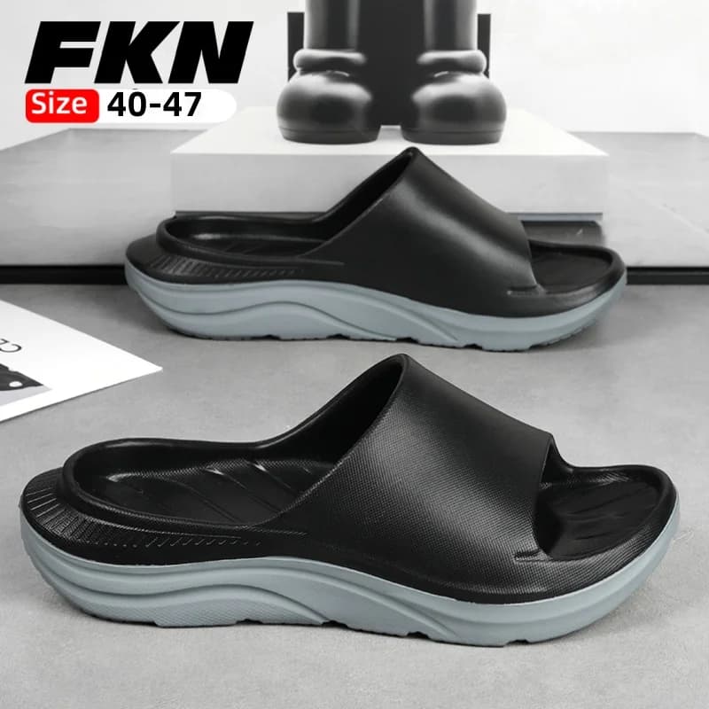 Men's slippers with a sense of trampling on shit wear indoor home mute household thick-soled eva deodorant slippers in summer 47